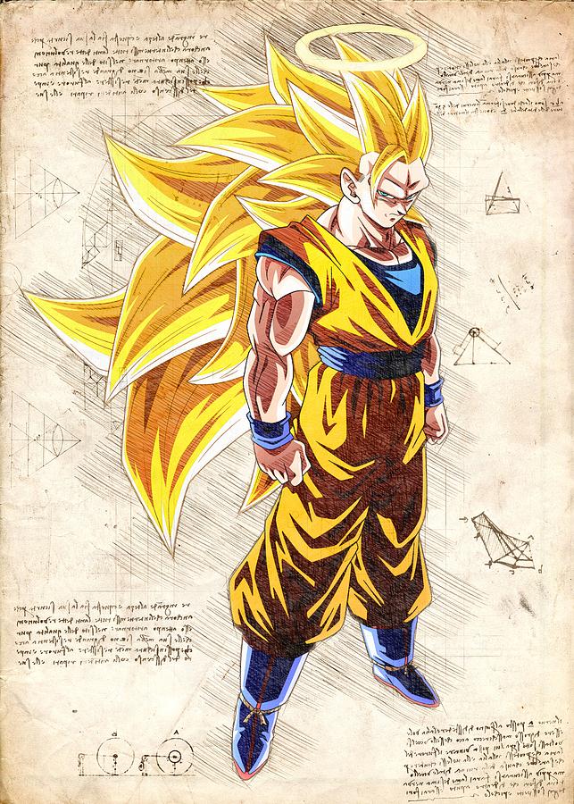 Goku Super Saiyan 3 Digital Graphic · Creative Fabrica