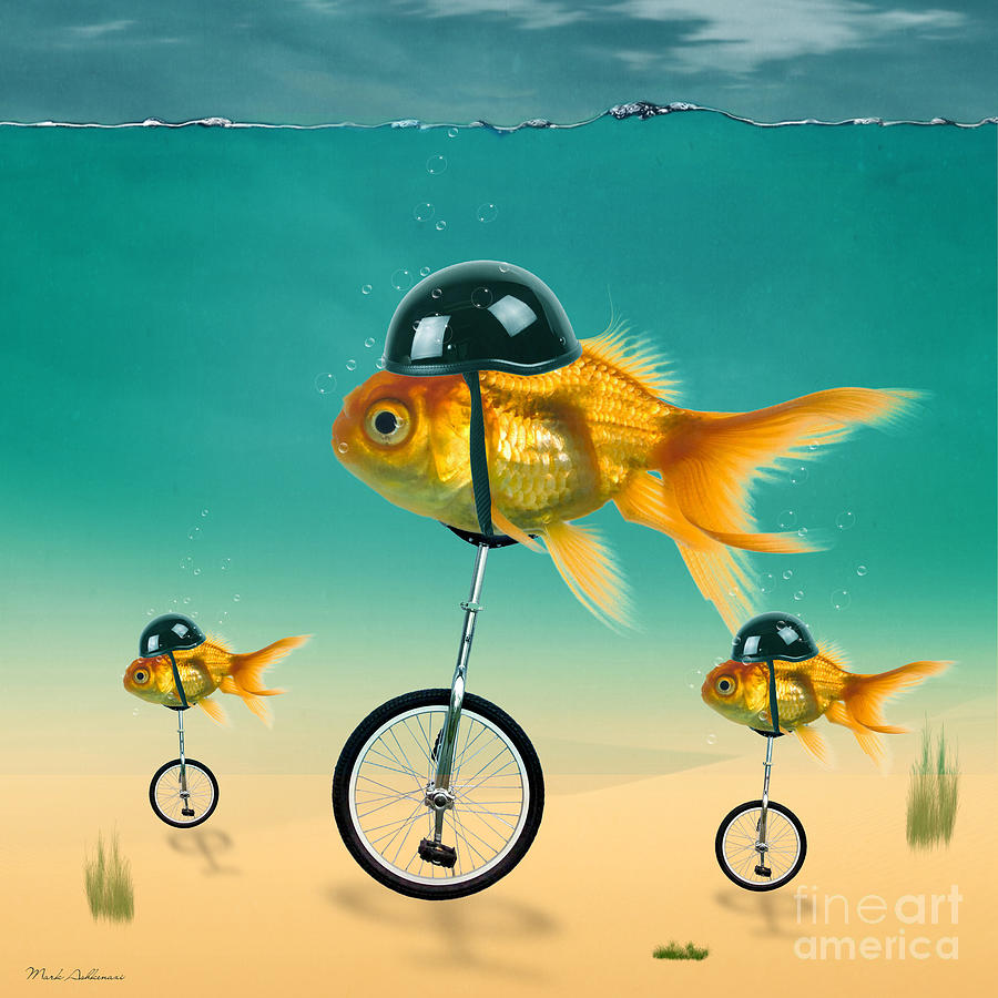 Animal Digital Art - Gold Fish 3 #2 by Mark Ashkenazi