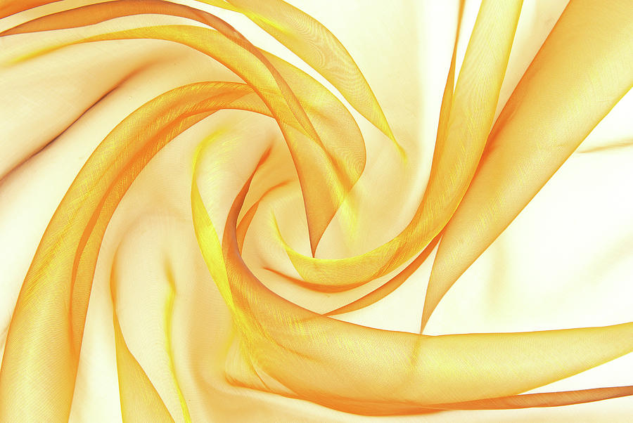 Golden Abstract Background Fabric Organza Texture #2 Photograph by Severija Kirilovaite