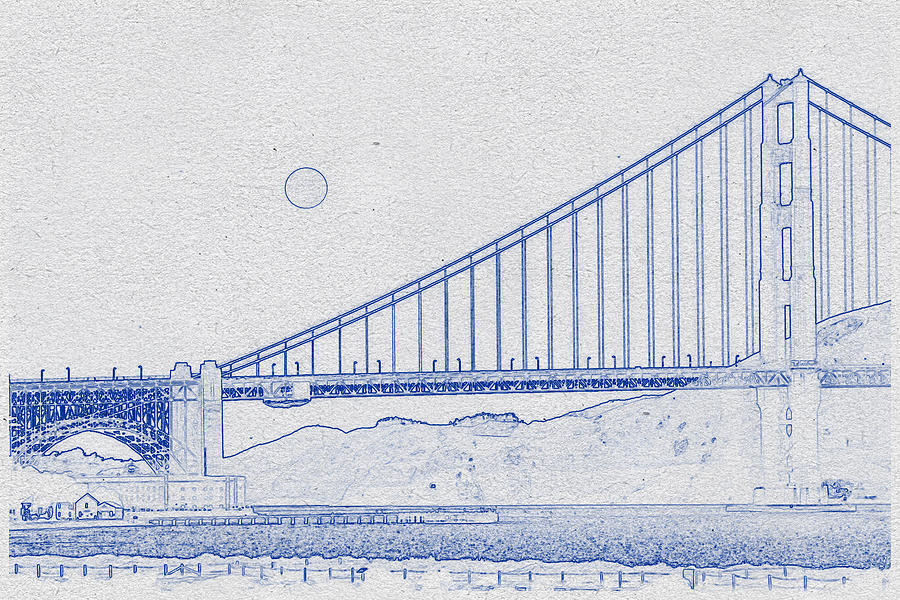 Golden Gate Bridge Digital Art
