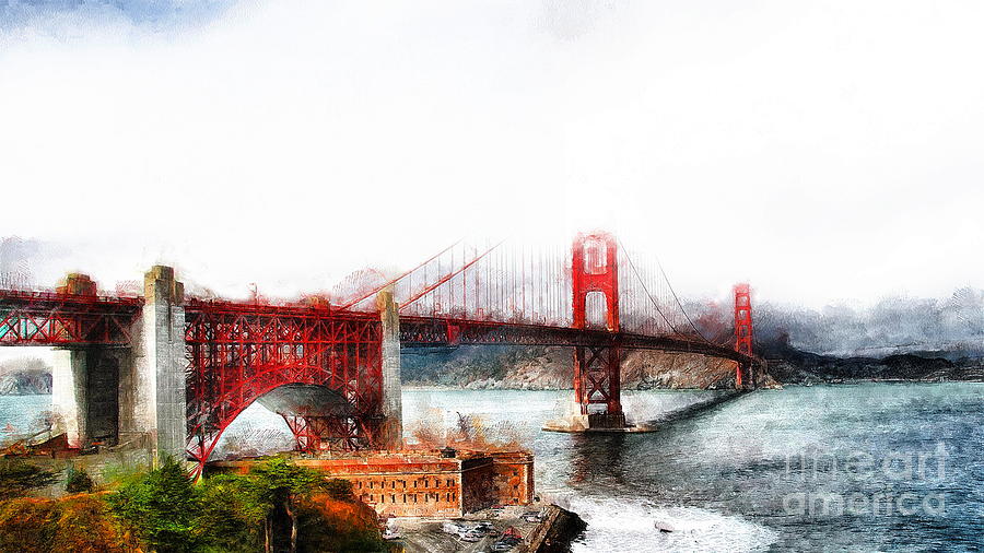 Golden Gate Bridge #2 Digital Art by Jerzy Czyz