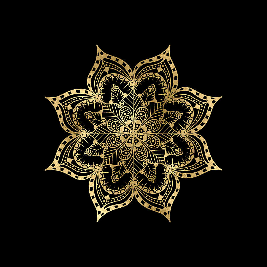 Golden Mandala #2 Digital Art by Sambel Pedes