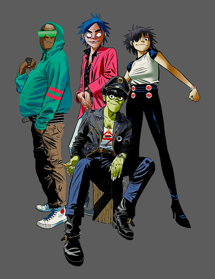 Gorillaz Band Digital Art by Frendy Vost - Fine Art America