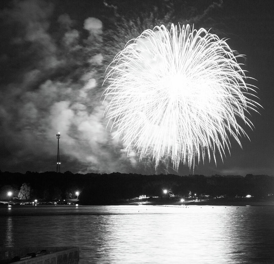 Grand Lake Fireworks Photograph by Michael Munster Fine Art America