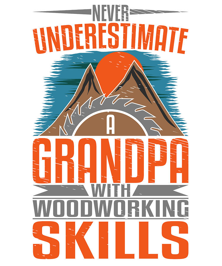 Saw Digital Art - Grandpa Wood Old Woodworking Tools Carpenter #2 by Toms Tee Store