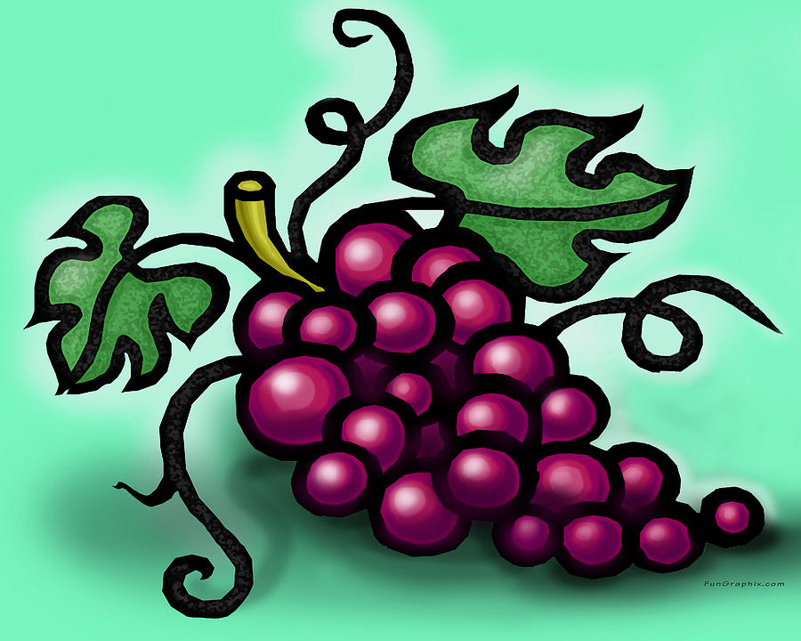 Grapes #2 Digital Art by Kevin Middleton