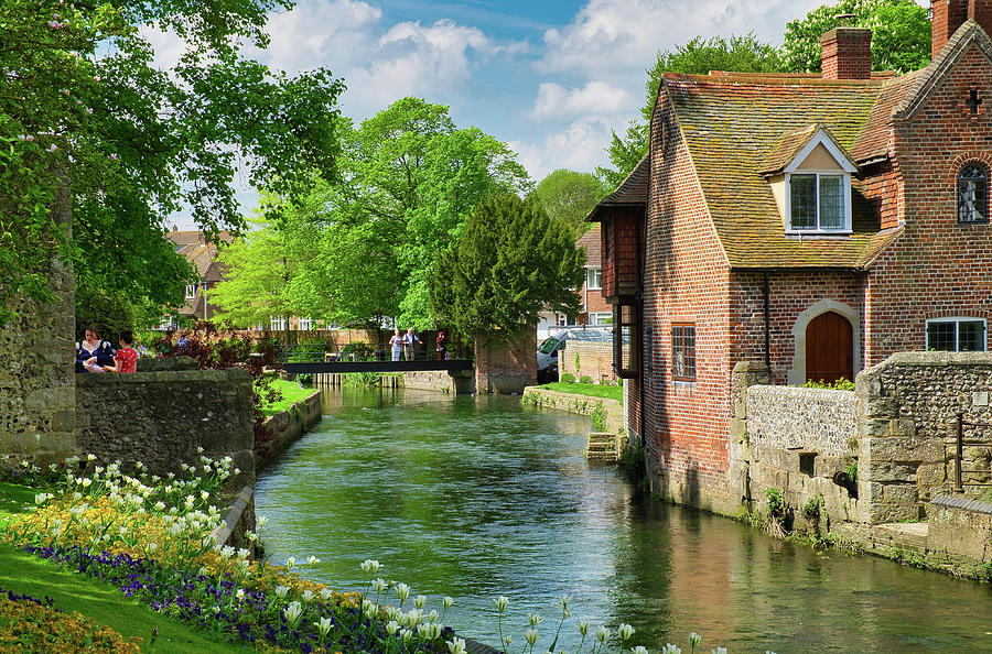 Great Stour river in Westgate Gardens, Canterbury,England. Photograph ...