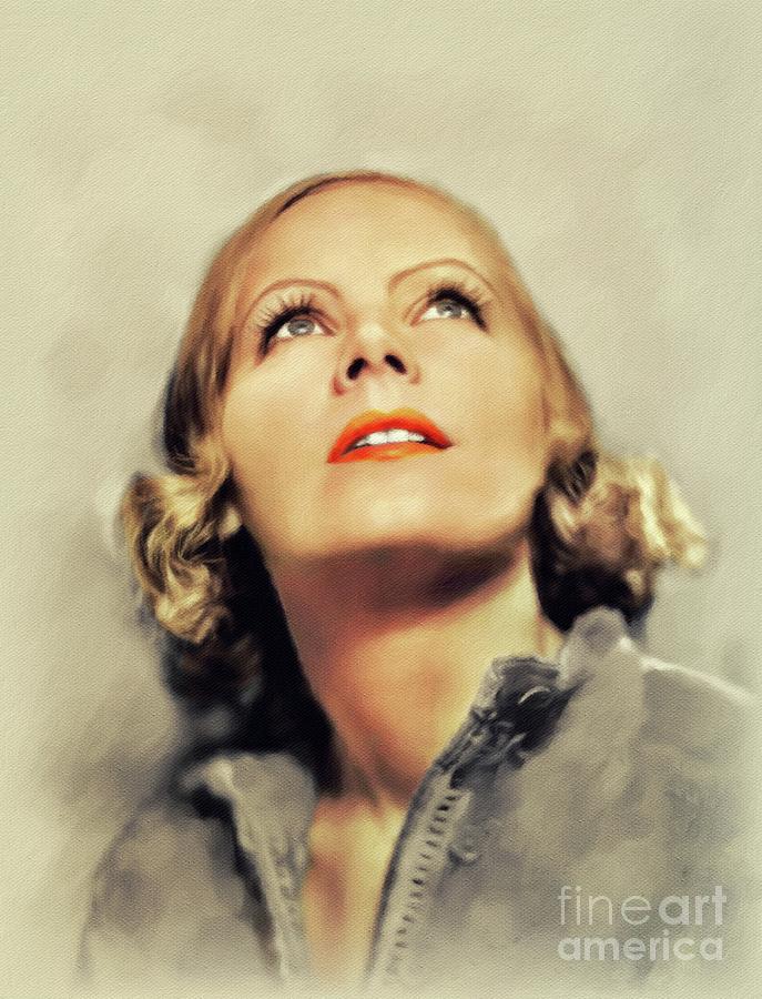 Greta Garbo, Hollywood Icon #2 Painting by Esoterica Art Agency
