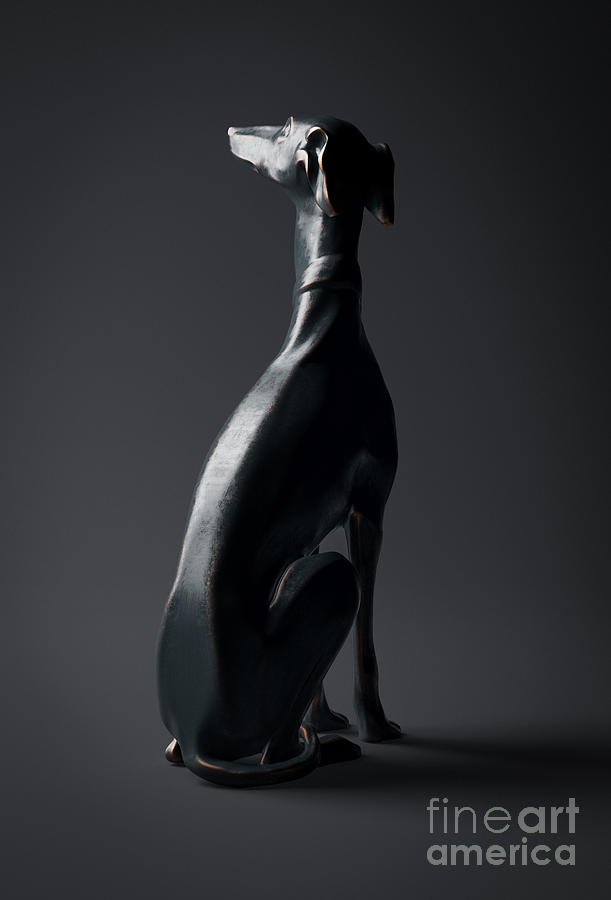 Dog Digital Art - Greyhound Sculpture Pose #2 by Allan Swart