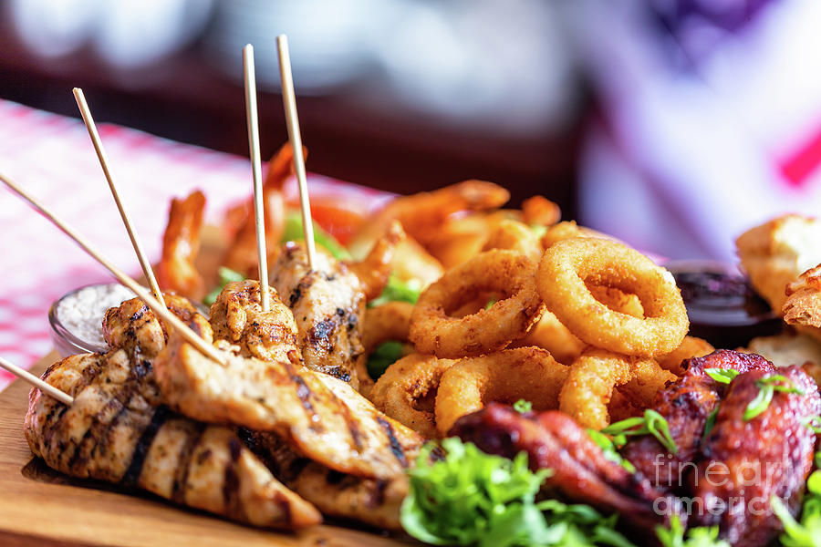 Grilled snack plate served in american restaurant #2 Photograph by Michal Bednarek