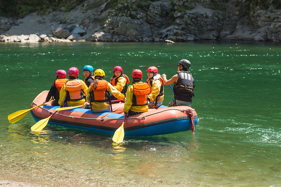 Group of men and women in a raft on a river #2 Photograph by Tdub303