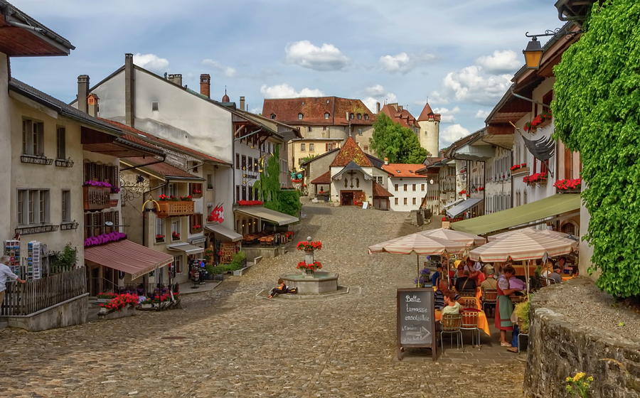 Gruyere village in Fribourg canton, Switzerland #2 Photograph by Elenarts - Elena Duvernay photo