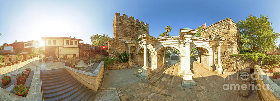 Hadrian Gate of Antalya city of Turkey #2 Digital Art by Benny Marty