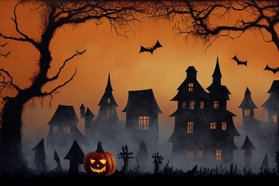 Halloween Scene #2 Digital Art by Billy Bateman