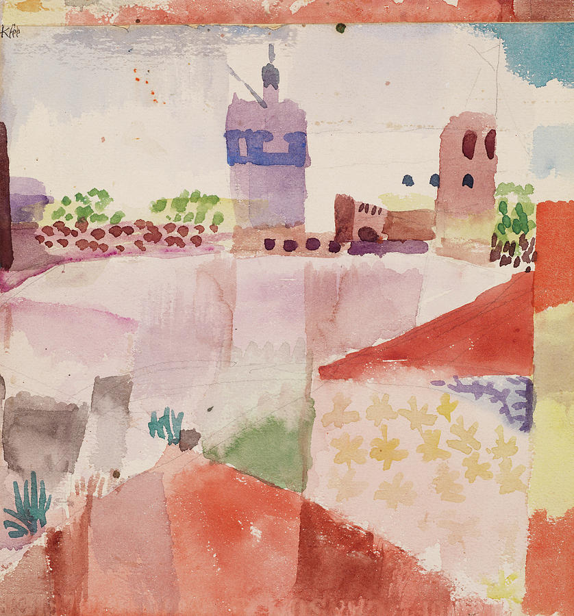 Paul Klee Painting - Hammamet with Its Mosque #2 by Paul Klee
