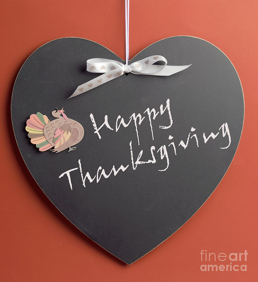 Happy Thanksgiving message #2 Photograph by Milleflore Images