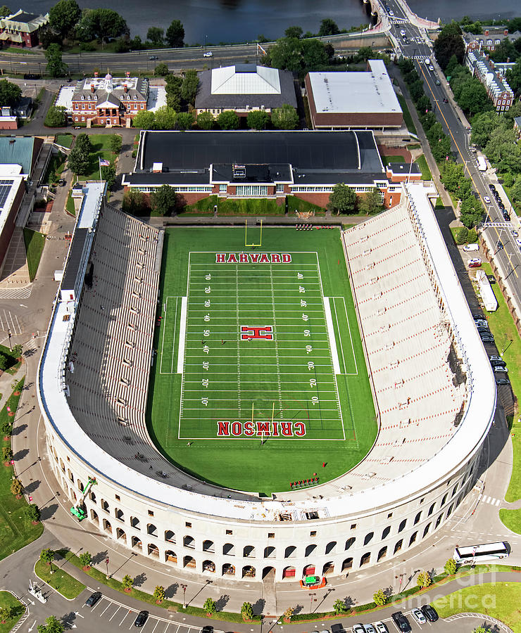 Harvard Stadium Aerial at Harvard University Photograph by David ...