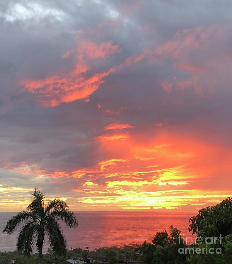 Hawaiian Sunset #2 Photograph by Karen Nicholson