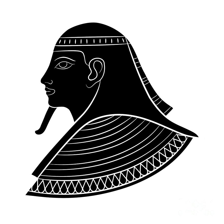 Head of an ancient Egyptian #2 Digital Art by Michal Boubin