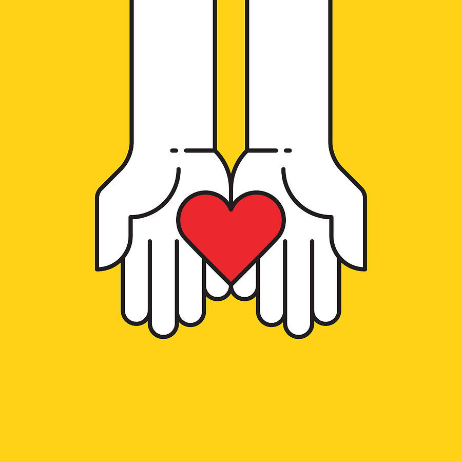 Heart in hands icon #2 Drawing by Fairywong
