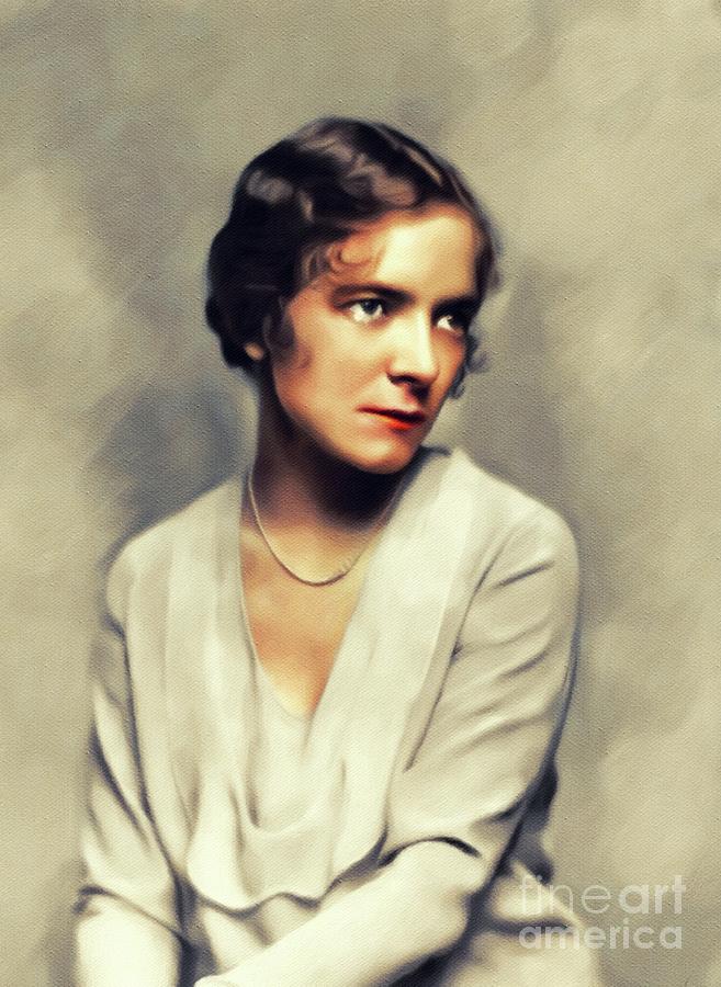Vintage Painting - Helen Hayes, Vintage Actress #2 by Esoterica Art Agency