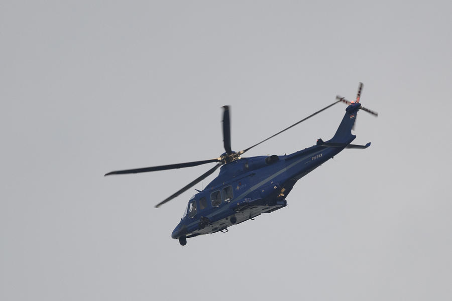 Helicopter Agusta-Westland AW139 PH-PXY of the Dutch Police Aviation Service fitted with cameras for surveillance #2 Photograph by Sjo