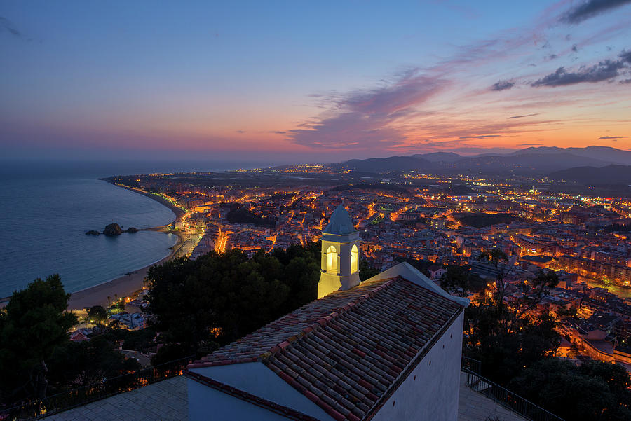 Blanes Photograph - Hermitage And Views Of Blanes At Sunset by Vicen Photography Blanes Photograph - Hermitage And Views Of Blanes At Sunset by Vicen Photography