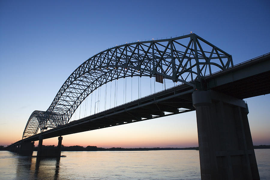 Hernando Desoto Bridge over the Mississippi River, Memphis #2 Photograph by Thinkstock