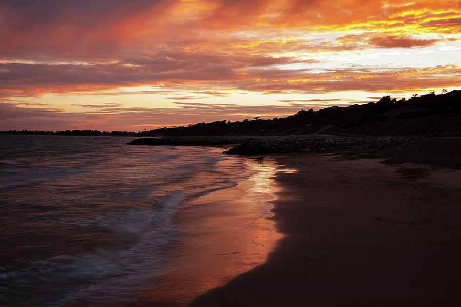 Highcliffe Beach at sunset #2 Photograph by Ian Middleton
