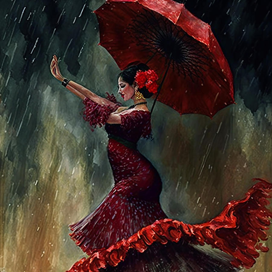 Highly Coloured Flamenco Dancer #2 Mixed Media by Smart Aviation - Pixels