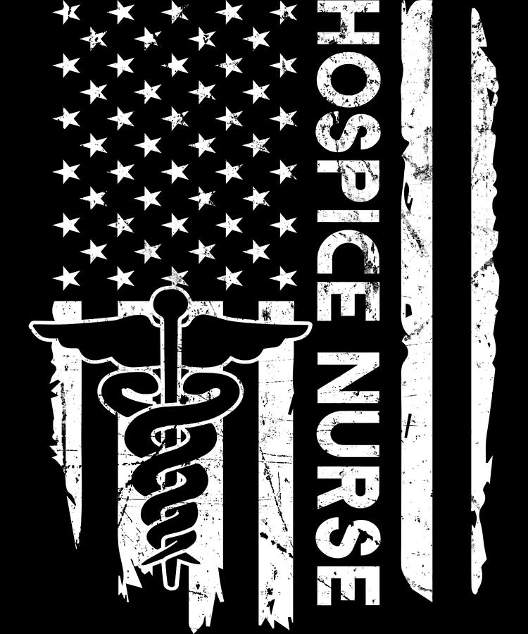 Hospice Nurse American Flag Digital Art By Michael S 