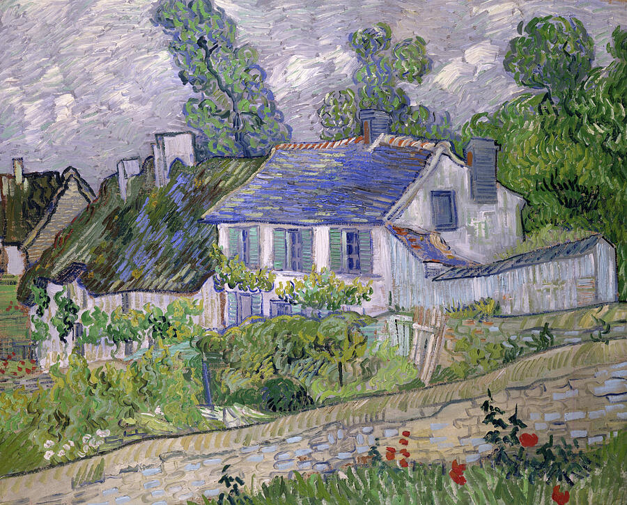 Houses at Auvers, from 1890 Painting by Vincent van Gogh