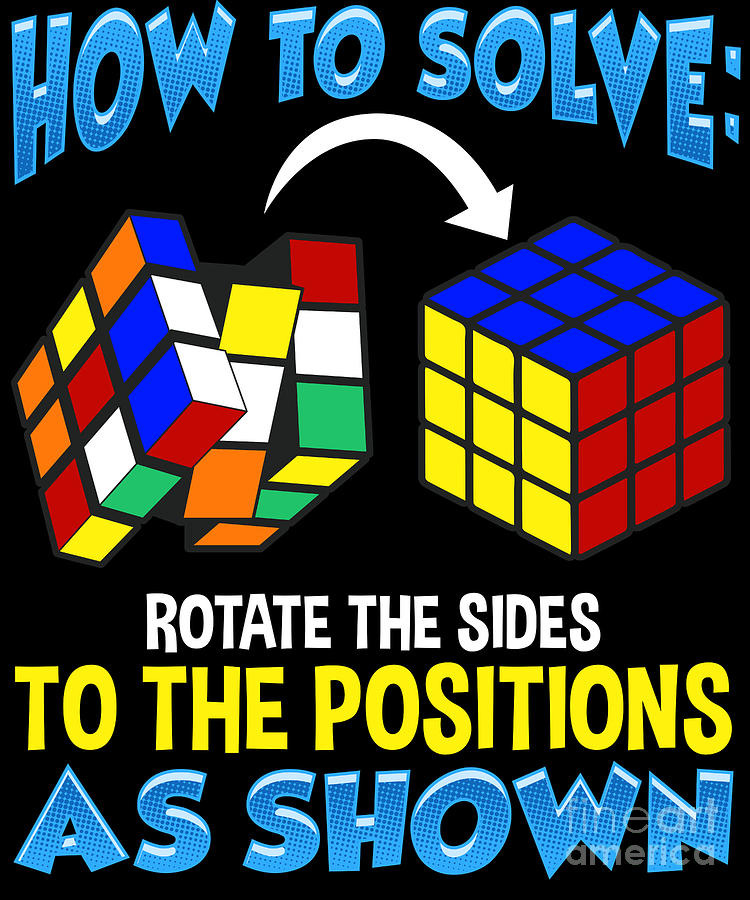 How To Solve Puzzle Cube Funny Cubing Digital Art by The Perfect ...