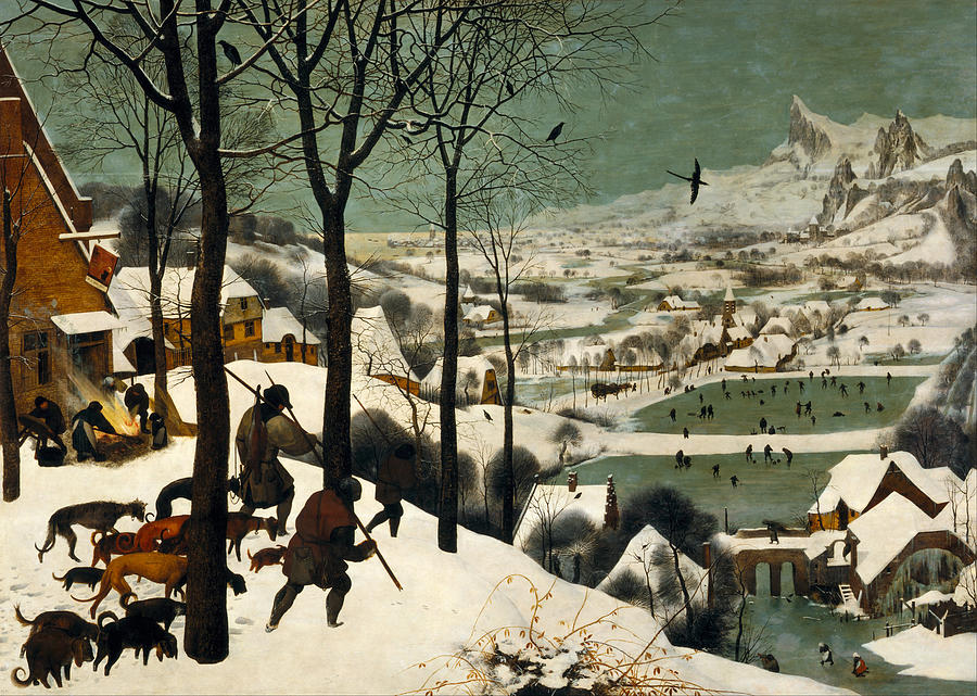 Vintage Painting - Hunters in the snow #1 by Pieter Bruegel the Elder