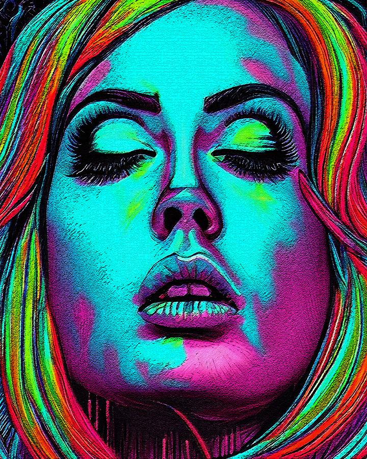 Hypnotic Illustration Of Adele Digital Art by Edgar Dorice - Fine Art ...