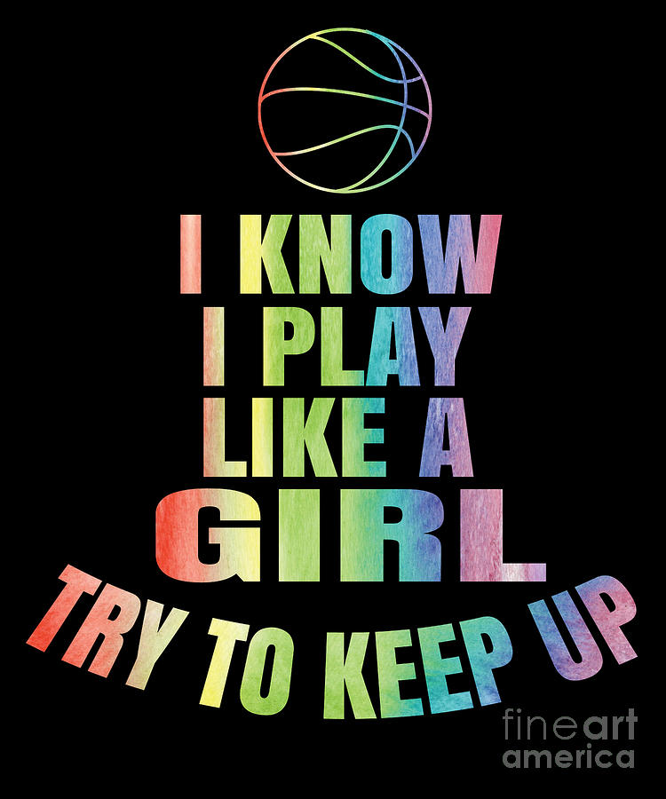 16x16 Funny Basketball Player Athlete Sayings Gifts Player Play Like a Girl Basketball Throw Pillow Multicolor