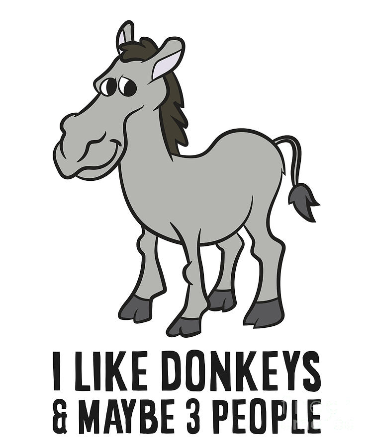 Donkey Tapestry - Textile - I Like Donkeys And Maybe Like 3 People Donkeys #2 by EQ Designs