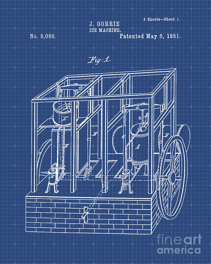 Ice Machine Patent Print Digital Art by Visual Design - Fine Art America