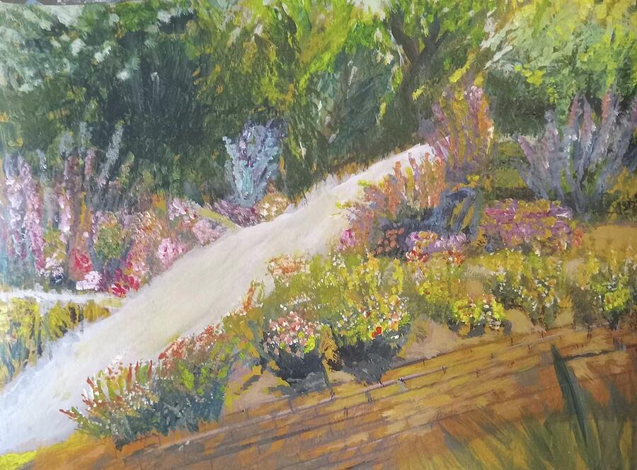 The Garden Path Painting by Suzanne Berthier
