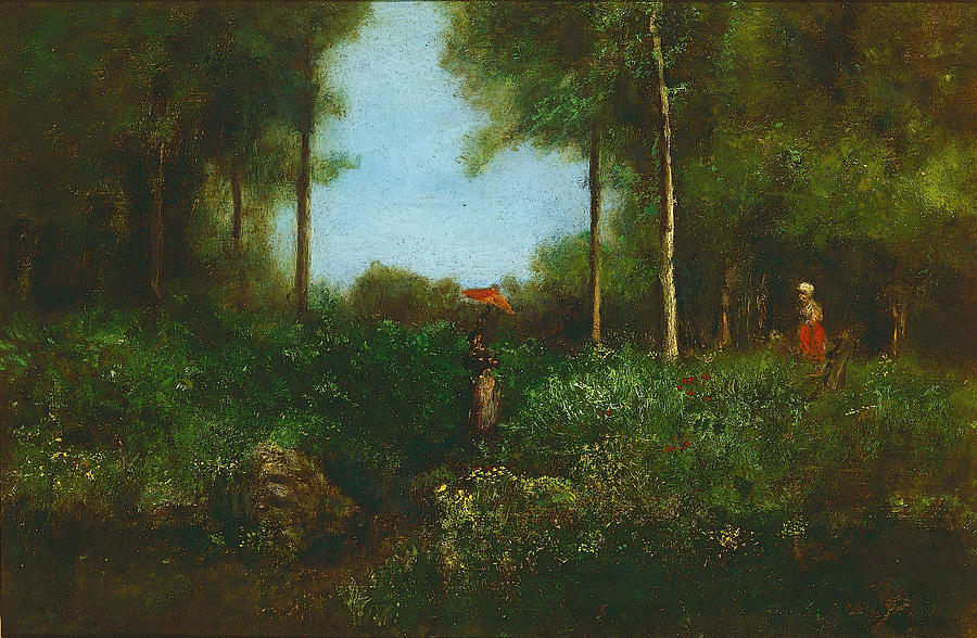 In The Woods Painting By George Inness Pixels