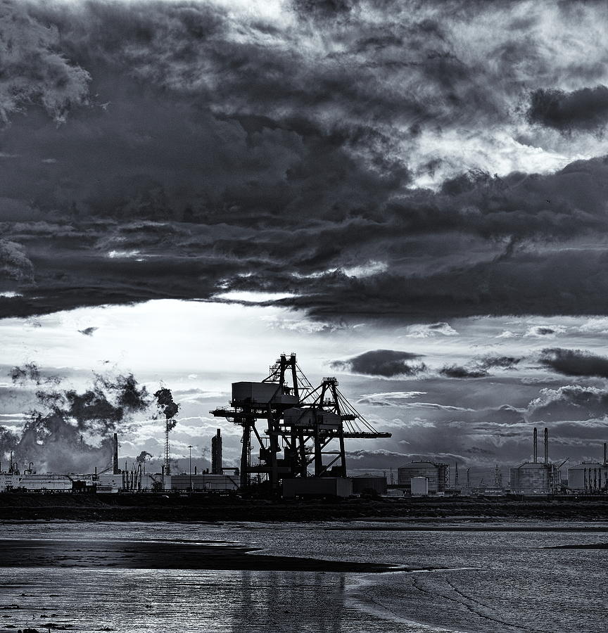 Industrial Scene Monochrome #2 Photograph by Jeff Townsend