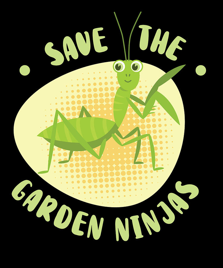 Insects Digital Art - Insects Praying Mantis Garden Ninja Entomologist #2 by Toms Tee Store