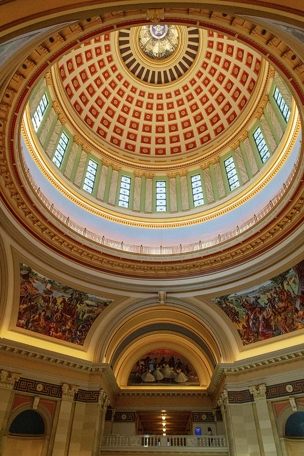 Inside dome of Oklahoma state capitol building Photograph by Eldon ...