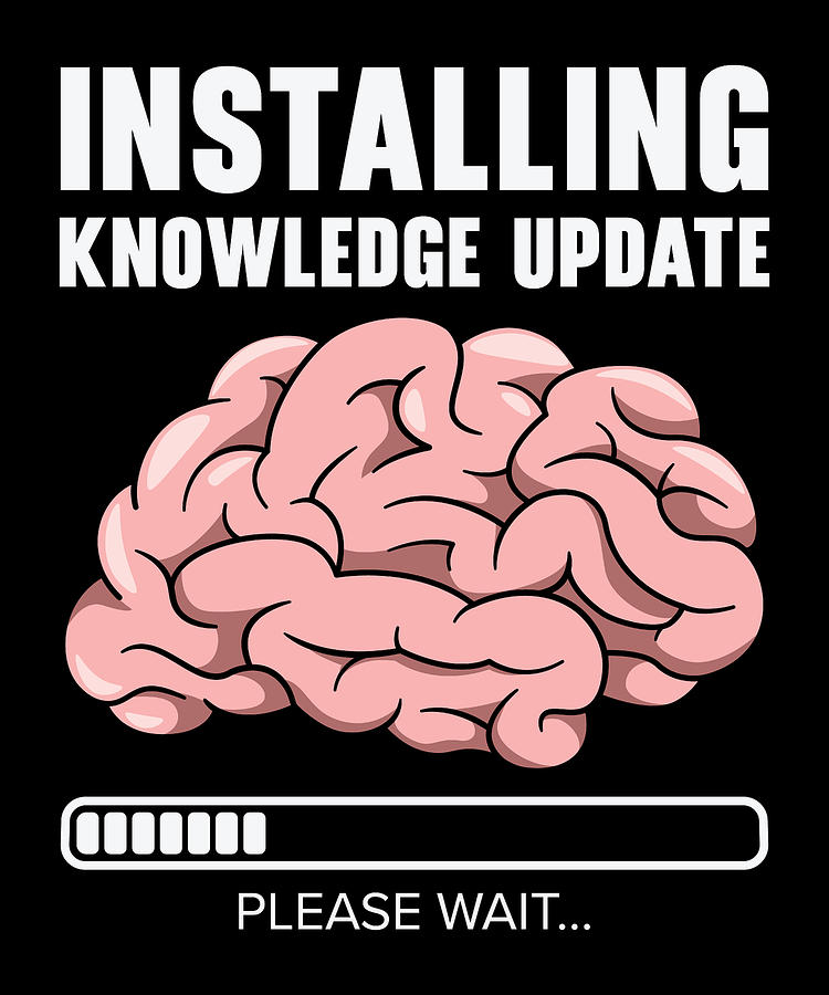Book Digital Art - Installing Knowledge Update Student Brain Loading #2 by Toms Tee Store