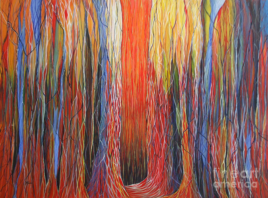 Interaction Painting by M J Venrick