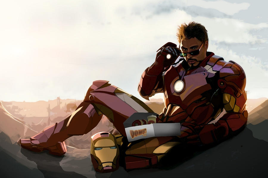Avengers Digital Art - Iron Man #4 by Arjuna Virendra