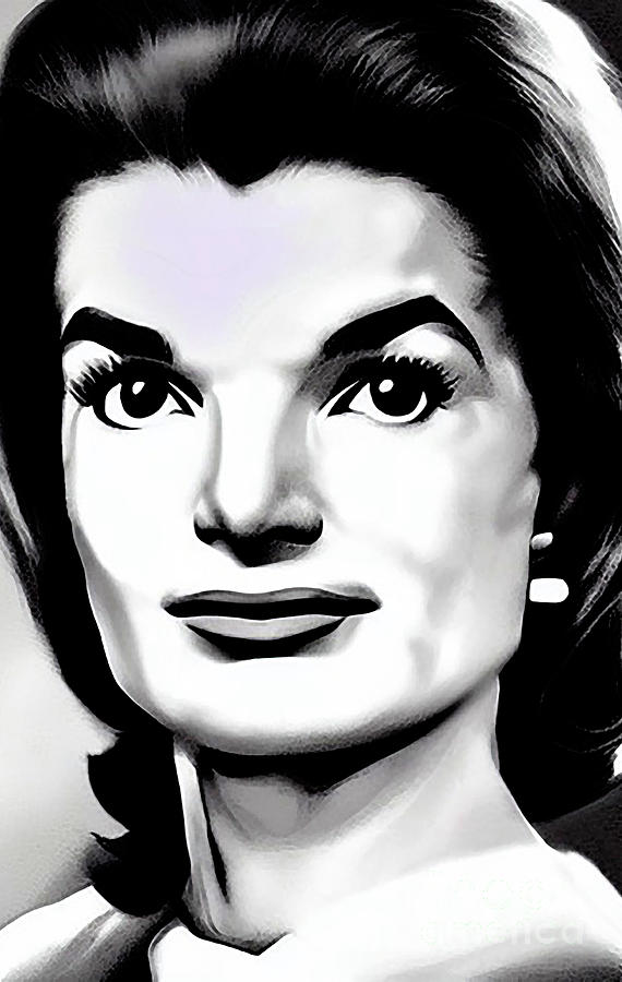 Jackie Kennedy President Singer Portrait Digital Art Mixed Media by ...