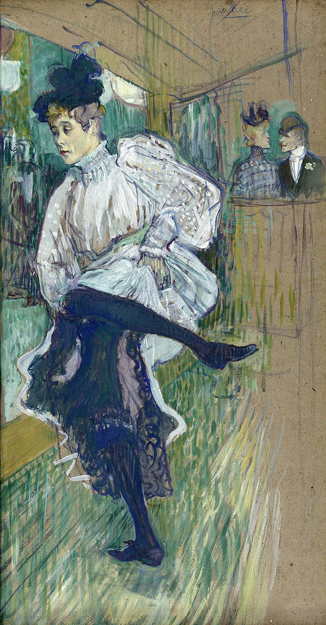 Henri De Toulouse Lautrec Painting - Jane Avril Dancing  #2 by Henri de Toulouse Lautrec