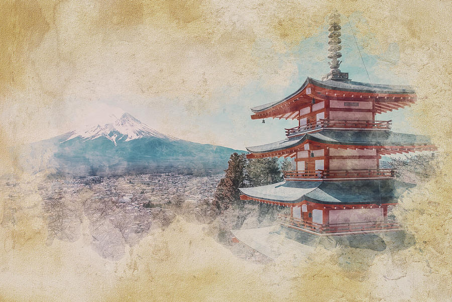 Japanese Landscape Digital Art