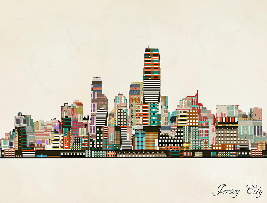 Jersey City Painting - Jersey City Skyline by Bri Buckley